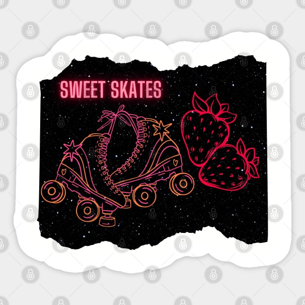 Strawberry Sweet Skates Sticker by Skate Galaxy